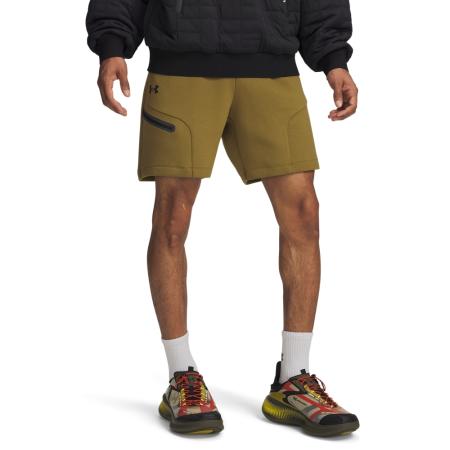 Herenshorts Under Armour Unstoppable Fleece Canteen Groente / Zwart XS