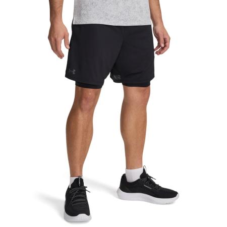 Under Armour Tech™ Vent 2-in-1 herenshorts Zwart / Zwart / Castlerock M