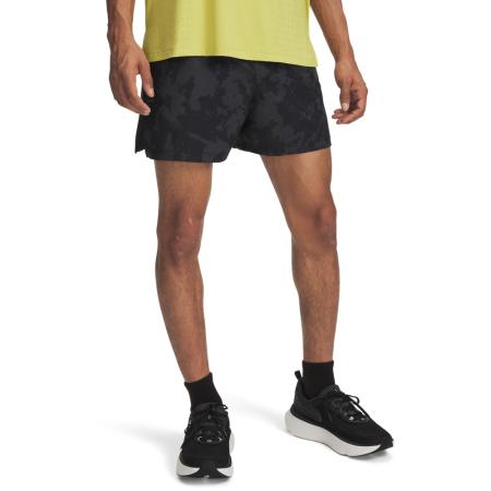 Under Armour Launch Pro Printed herenshorts van 18 cm Anthracite / Zwart / Reflecterend XXL