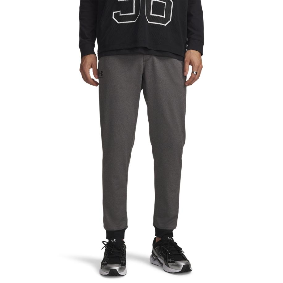 Under Armour Sportstyle Herenjoggingbroek Carbon Heather / Zwart XL Grijs