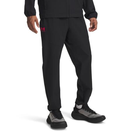 Herenjoggingbroek Under Armour Vibe Woven Zwart / Racer Rood M