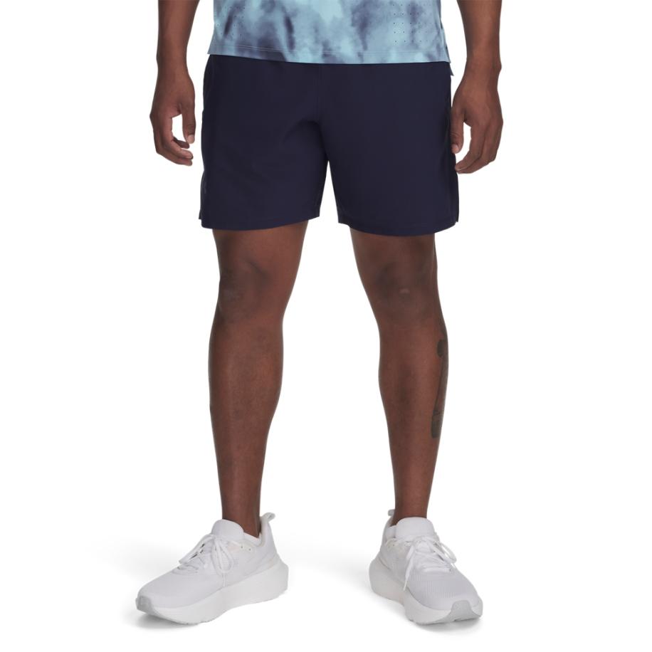 Under Armour Launch Elite 2-in-1 herenshorts 18 cm Midnight Marineblauw / Stream / Reflecterend XL Blauw