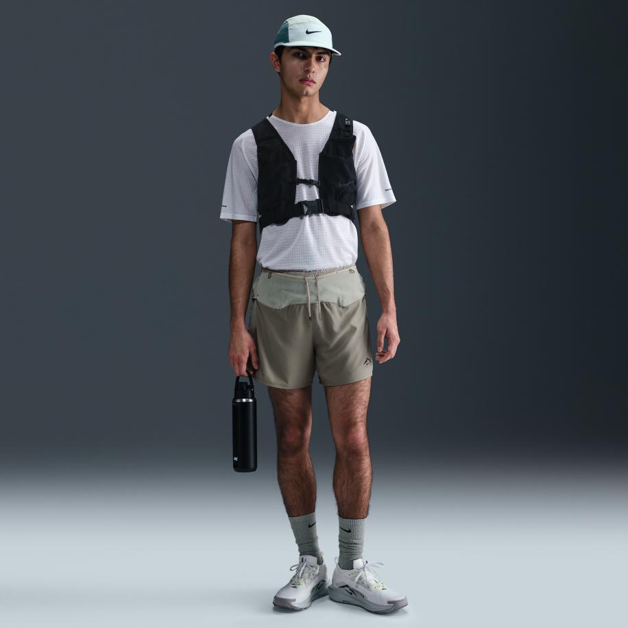 Nike Trail Second Sunrise Dri-FIT ADV hardloopshorts met binnenbroek voor heren (13 cm) - Groen Groen