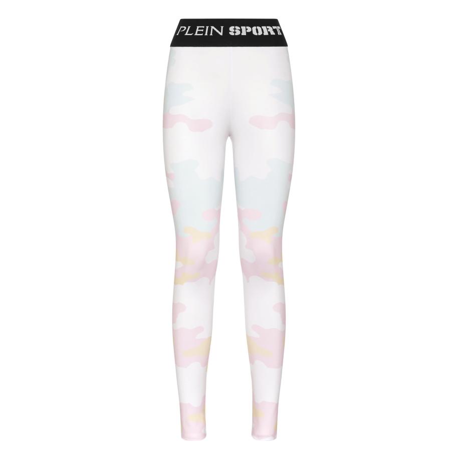 Plein Sport Sportbroek lichtblauw / rosé / zwart / wit Wit