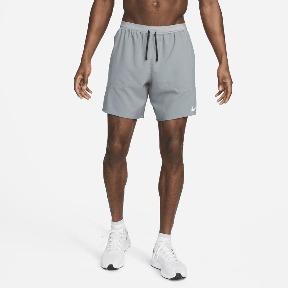 Nike Stride Dri-FIT 2-in-1 hardloopshorts voor heren (18 cm) - Grijs Grijs