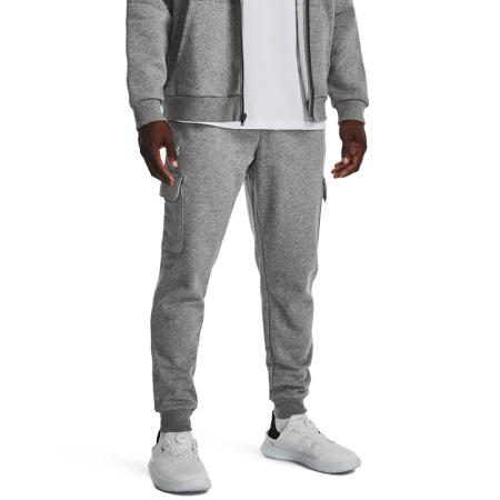 Under Armour Rival Fleece Cargojoggingbroek voor heren Castlerock Light Heather / Wit M