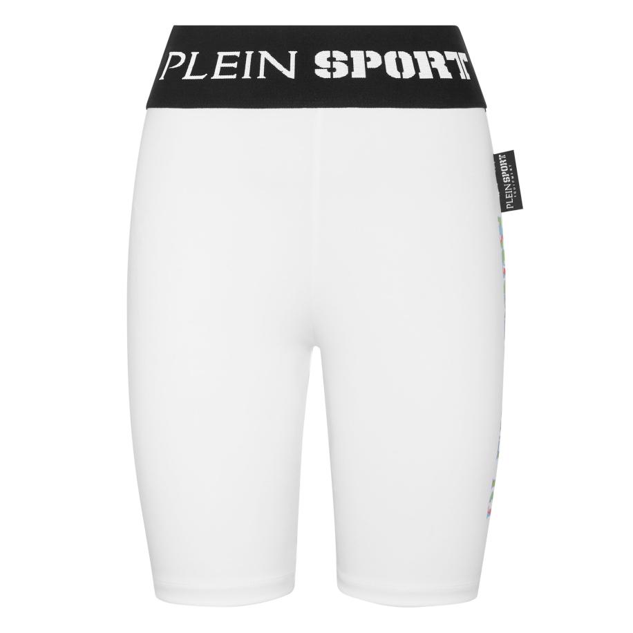 Plein Sport Sportbroek blauw / groen / zwart / wit Wit