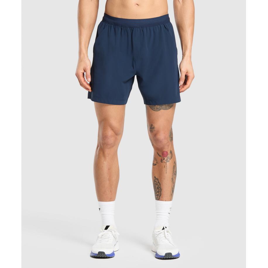 Gymshark Hybrid 6 Shorts Navy Blauw