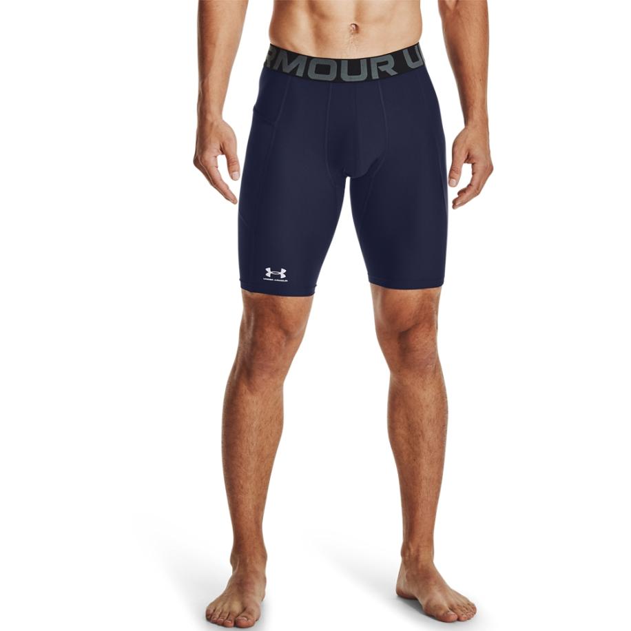 HeatGear® Pocket Herenshorts 23 cm Midnight Marineblauw / Wit XS Blauw