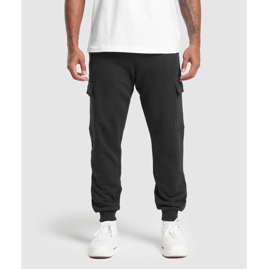 Gymshark Rest Day Essentials Cargo Joggers Black Zwart