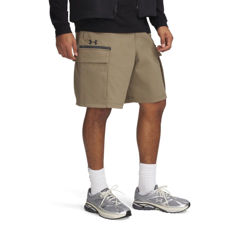 Under Armour Unstoppable Utility Herenshorts 24 cm Bayou / Zwart S Bruin