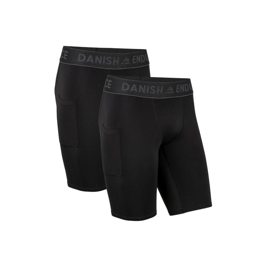 DANISH ENDURANCE DANISH ENDURANCE Sportbroek Compression Shorts antraciet / zwart -