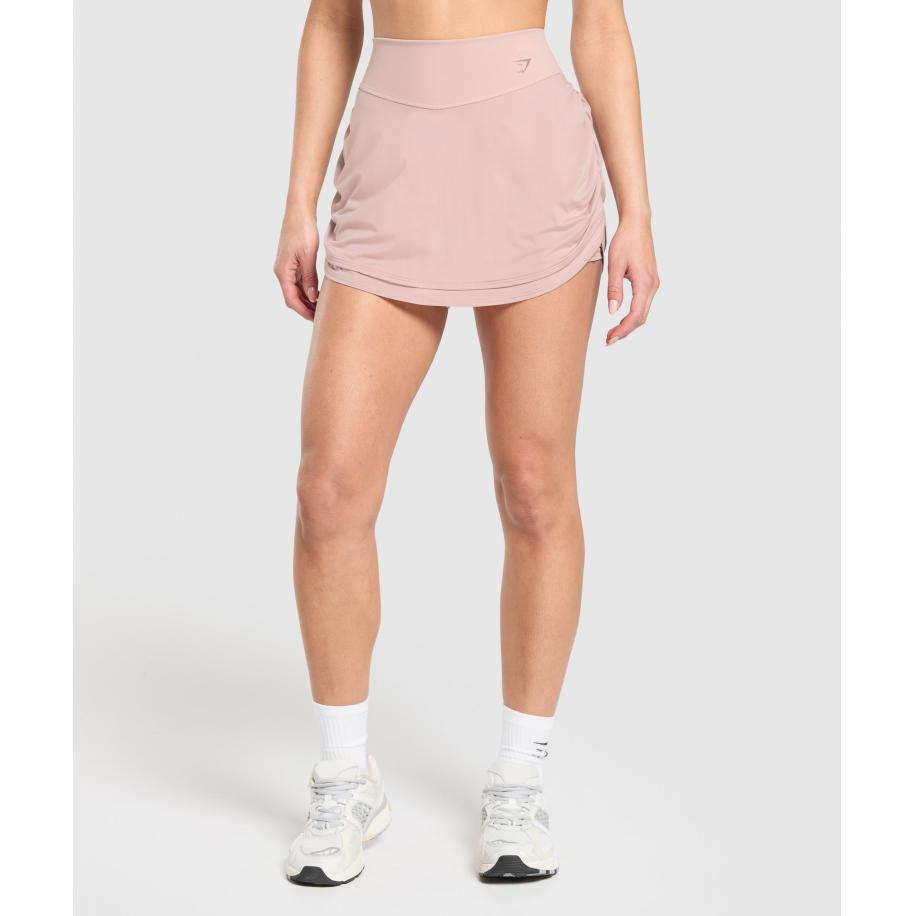 Gymshark Ruched Skort Muted Pink Roze