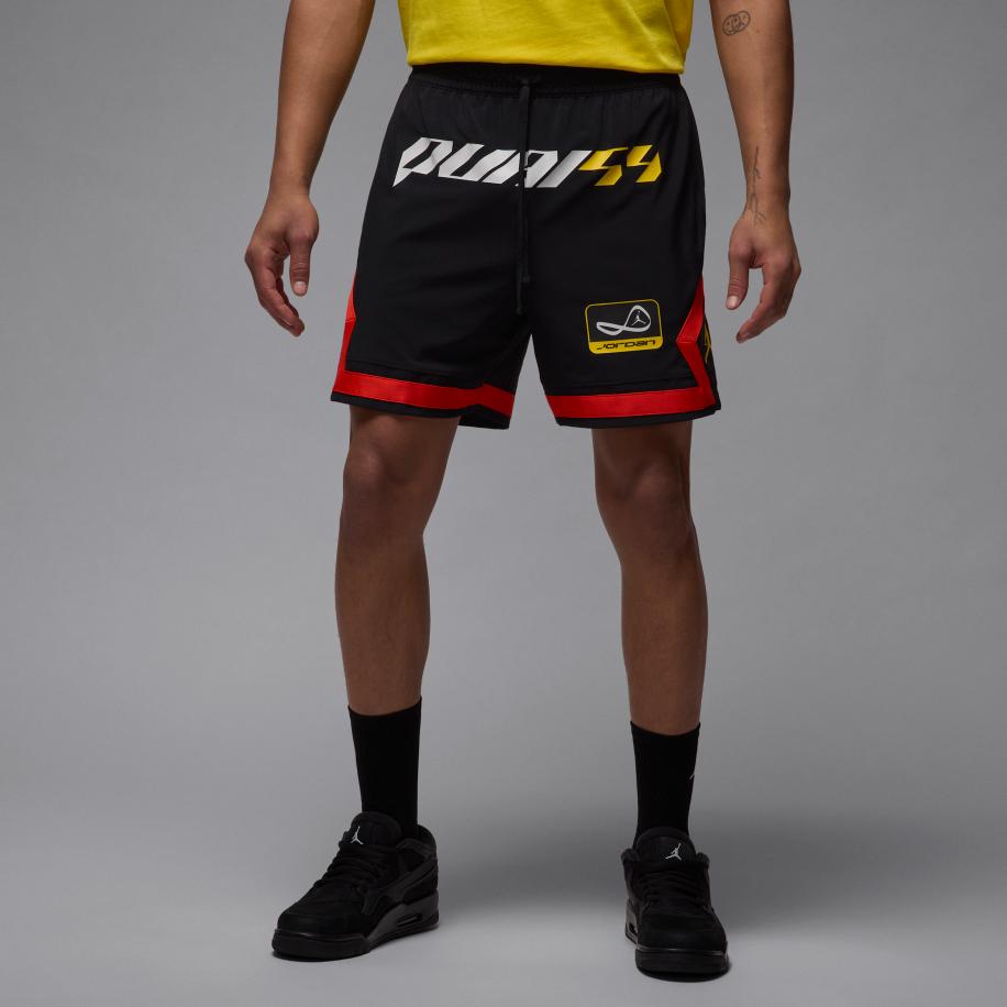 Jordan Quai 54 geweven Diamond herenshorts met Dri-FIT - Zwart Zwart
