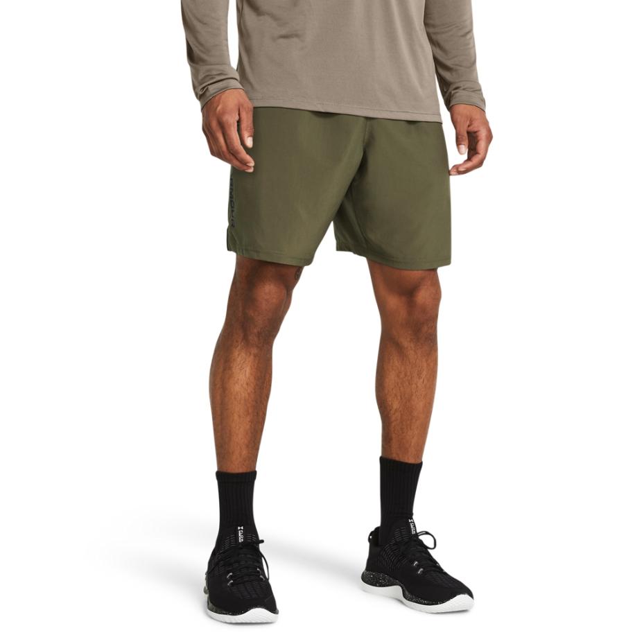Under Armour Tech™ Woven Wordmark Herenshorts van 21 cm Marine OD Groente / Zwart 3XL Groen