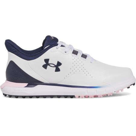 Damesgolfschoenen Under Armour Drive Fade Spikeless Wit / Prime Roze / Midnight Marineblauw 37.5