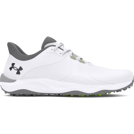 Under Armour Drive Pro Spikeless Golfschoenen voor heren, breed Wit / Wit / Metalen Gun Metal 45.5