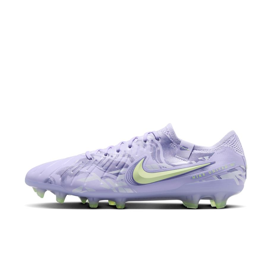 Nike United Tiempo Legend 10 Elite low-top voetbalschoenen (stevige ondergrond) - Paars Paars