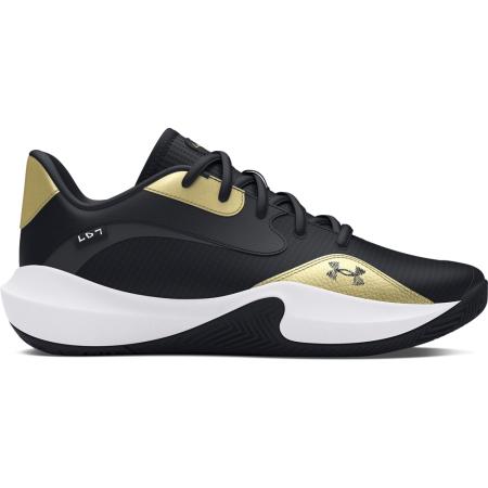 Under Armour Lockdown 7 Low Uniseks basketbalschoenen Zwart / Metalen Goud / Zwart 44.5