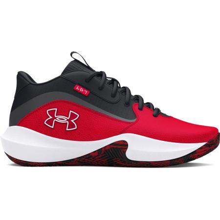Under Armour Lockdown 7 Uniseks basketbalschoenen Rood / Zwart / Wit 45