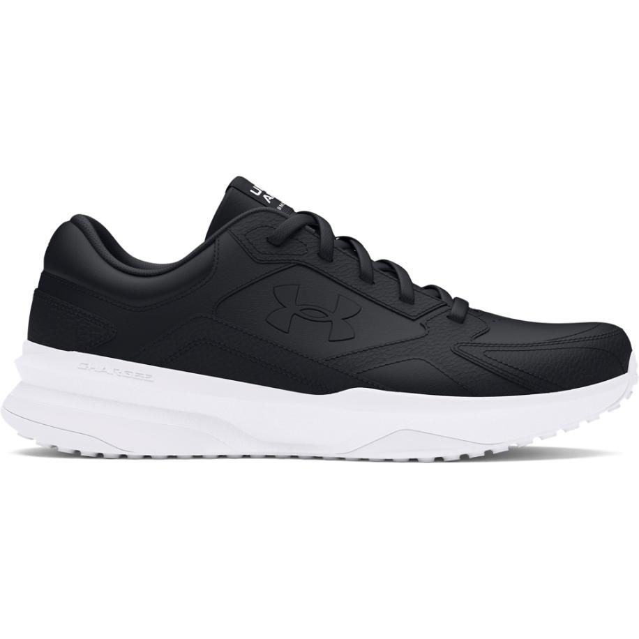Under Armour Edge Leather Trainingsschoenen voor heren Zwart / Zwart / Wit 40.5 Zwart