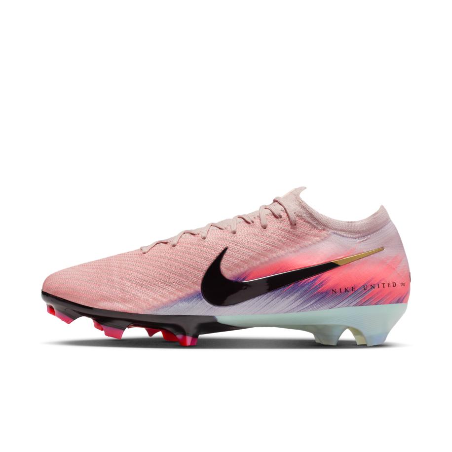 Nike United Mercurial Vapor 16 Elite low-top voetbalschoenen (stevige ondergrond) - Roze Roze
