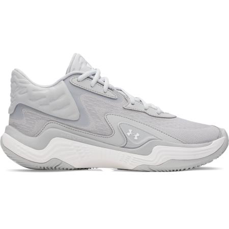 Uniseks basketbalschoenen Under Armour Spawn 7 Mid Mod Grijs / Halo Grijs / Wit 41