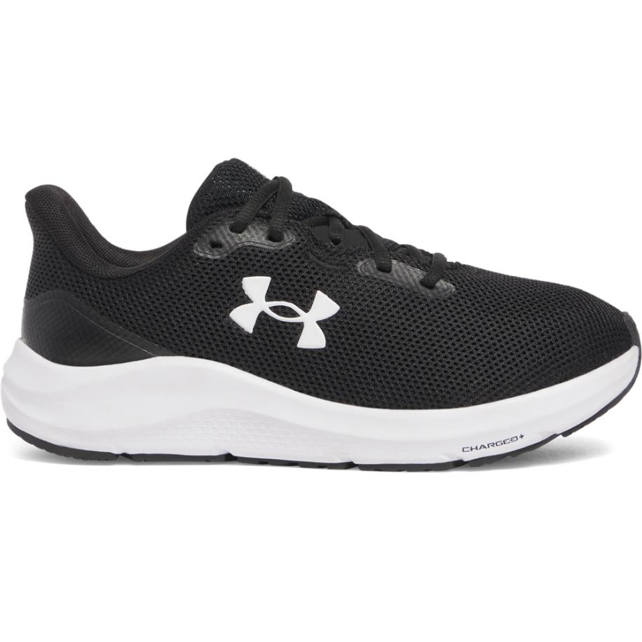 Under Armour Pursuit 4 Hardloopschoenen voor dames Zwart / Zwart / Wit 41 Zwart