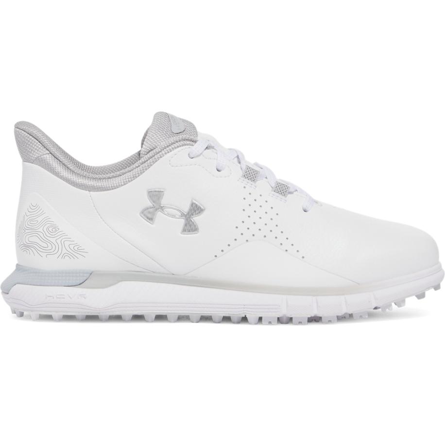 Under Armour Drive Fade Spikeless Golfschoenen voor dames Wit / Distant Grijs / Metalen Zilver 40.5 Wit