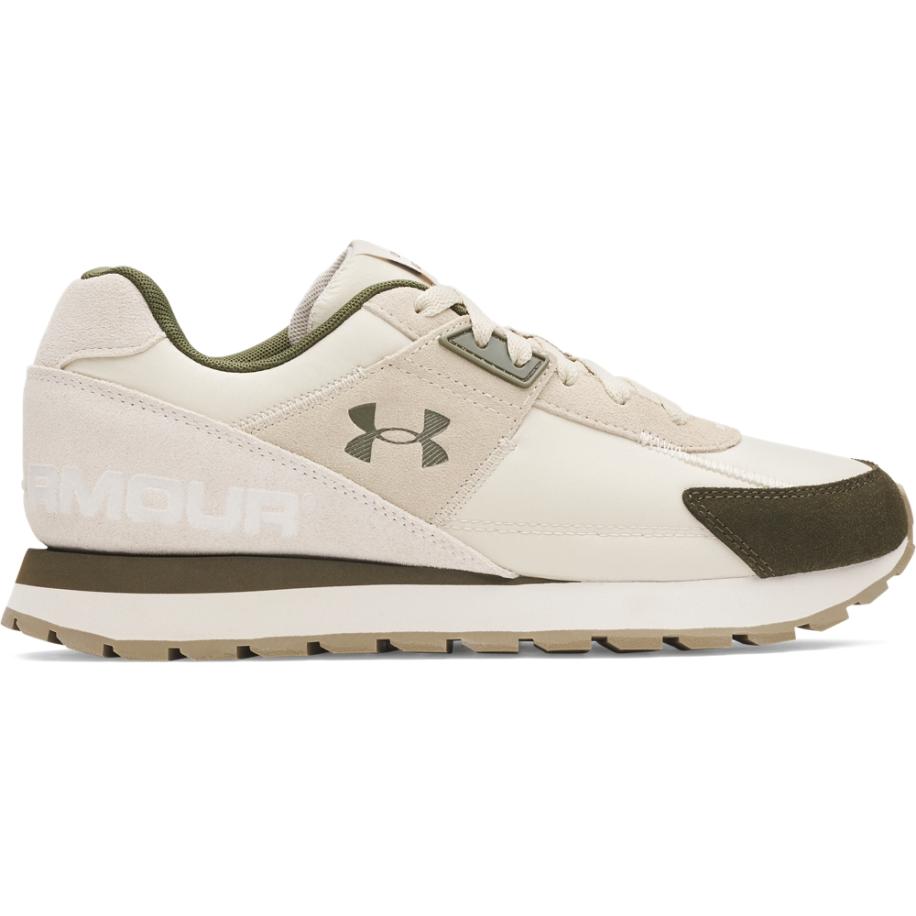 Under Armour Essential Hardloopschoenen voor heren Khaki Base / Steen / Expedition Groente 42.5 Bruin