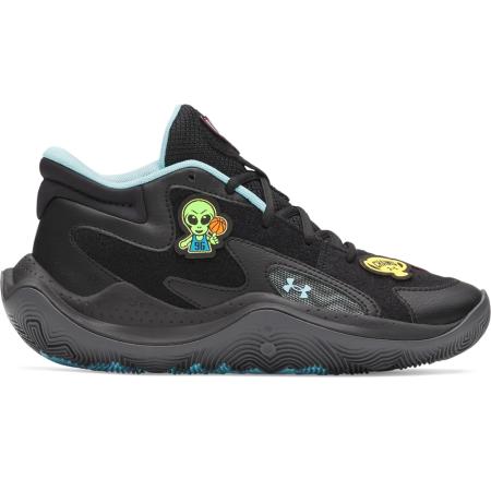 Basketbalschoenen Under Armour Jet '25 VC Grade School Zwart / Sky Blauw / Zwart 37.5
