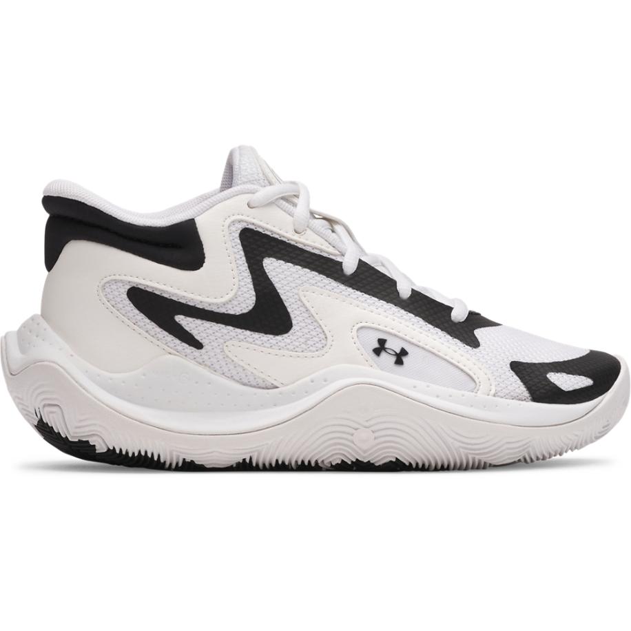 Basketbalschoenen Under Armour Jet '25 Grade School Wit / Zwart / Zwart 38.5 Wit