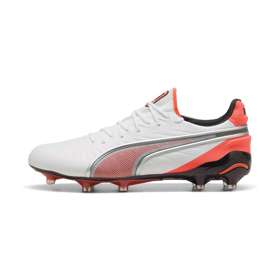 Puma PUMA Voetbalschoen King Ultimate zilvergrijs / lichtrood / zwart / wit -