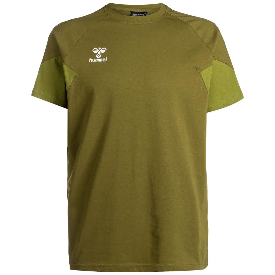 Hummel Hummel Functioneel shirt Travel kaki / olijfgroen / wit -