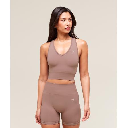 Gymshark Everyday Seamless Crop Tank Chestnut Pink