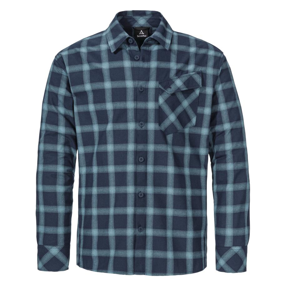 Schöffel Schöffel Functioneel overhemd Poplar blauw / zwart -