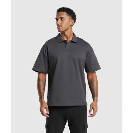Gymshark Short Sleeve Polo Onyx Grey