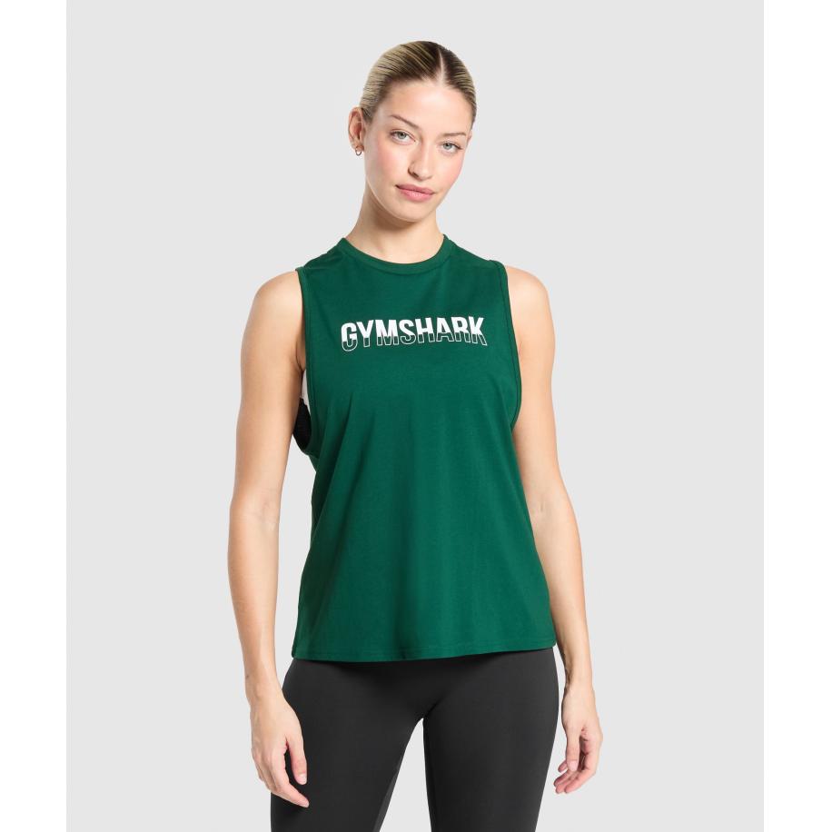 Gymshark Fraction Tank Conditioning Green Groen