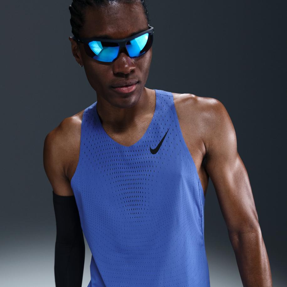 Nike AeroSwift Dri-FIT ADV hardloopsinglet voor heren - Blauw Blauw