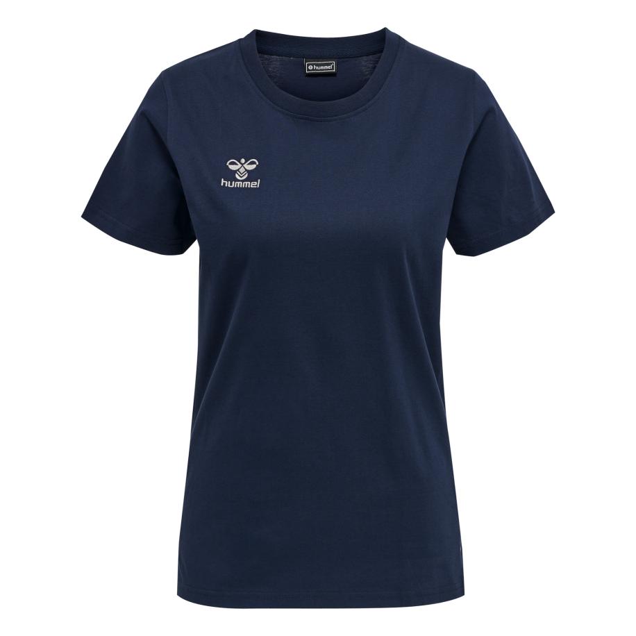Hummel Hummel Functioneel shirt donkerblauw / wit -