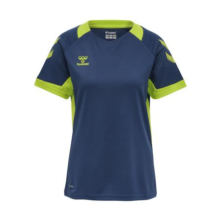 Hummel Hummel Functioneel shirt Lead donkerblauw / limoen