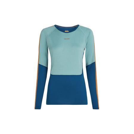 Icebreaker ICEBREAKER Functioneel shirt 200 Oasis blauw / mintgroen / oranje