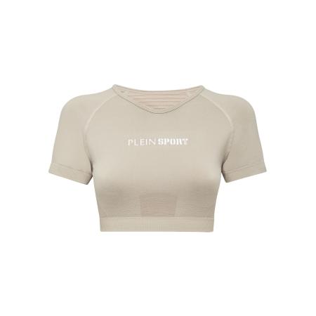 Plein Sport Plein Sport Functioneel shirt greige / wit