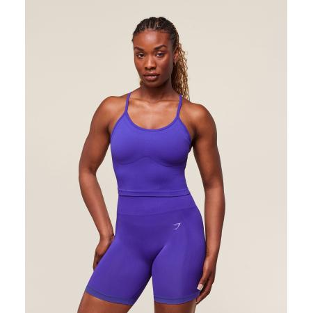 Gymshark Energised Seamless Crop Top Cobalt Purple