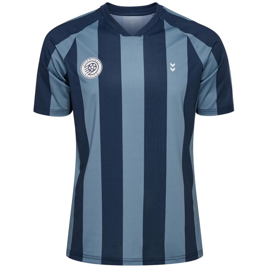 Hummel Hummel Functioneel shirt Pulse navy / cyaan blauw / wit -