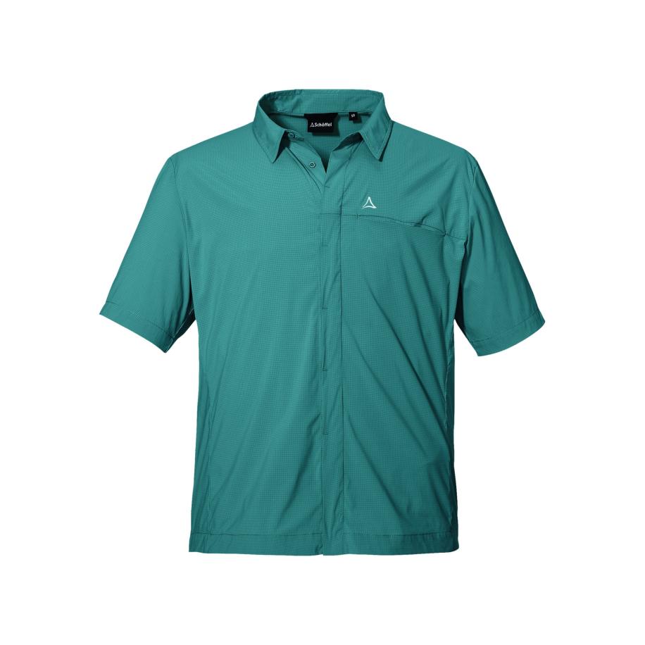Schöffel Schöffel Functioneel overhemd Hohe Reuth cyaan blauw -