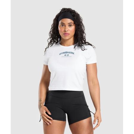 Gymshark Team GS Baby Tee White