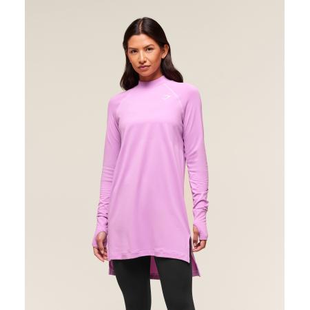 Gymshark Vital Long Line Top Sour Pink Marl
