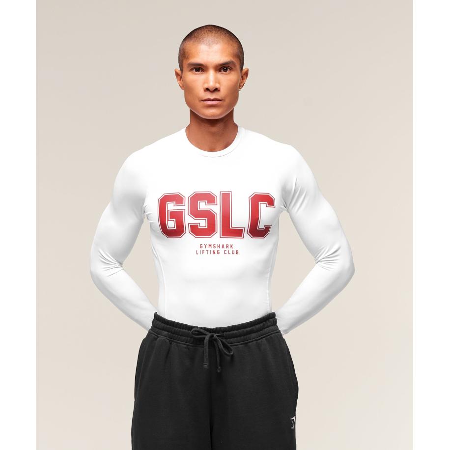 Gymshark GSLC Baselayer Long Sleeve T-Shirt White Wit