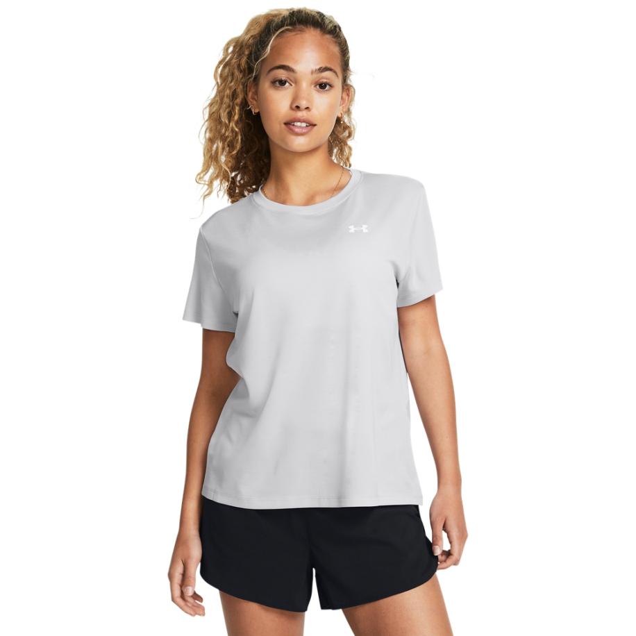 Under Armour Tech™ Damesshirt met korte mouwen Halo Grijs / Wit L Grijs